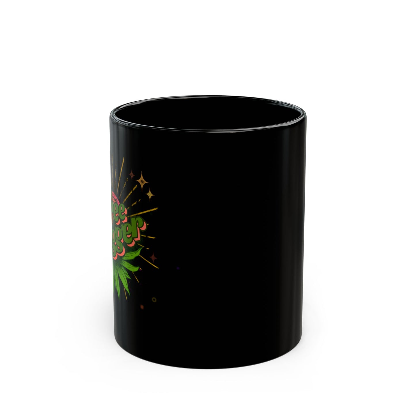 Tree Hugger Black Mug - Eco-Friendly Ceramic Mug