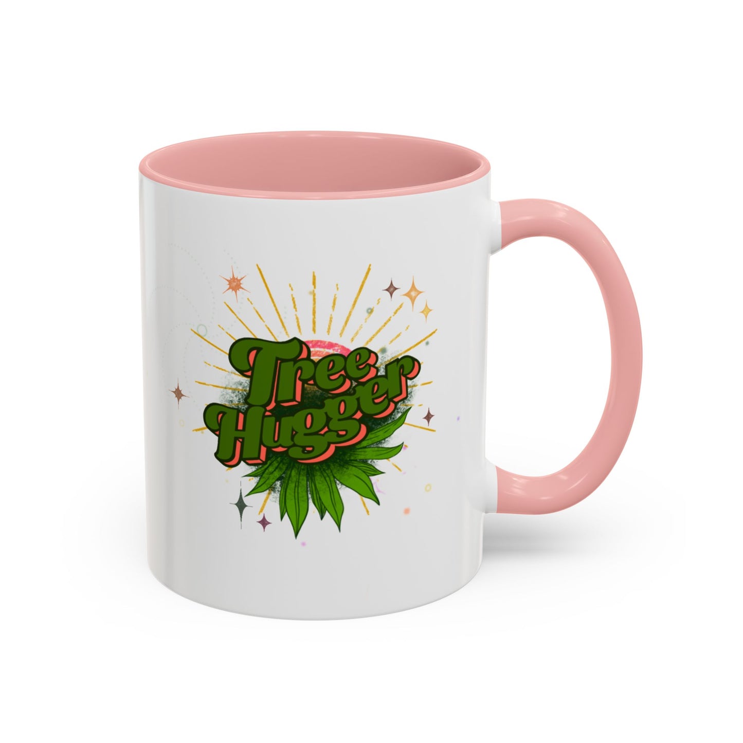 Tree Hugger Accent Coffee Mug - Eco-Friendly Ceramic Mug
