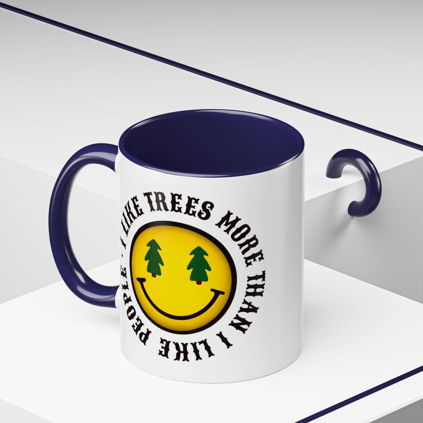 I Like Trees More Than I Like People Accent Coffee Mug (11, 15oz) #1