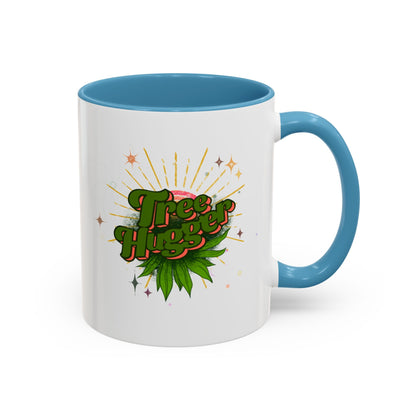 Tree Hugger Accent Coffee Mug - Eco-Friendly Ceramic Mug