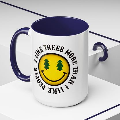 Funny 'I Like Trees More Than I Like People' Mug - Plants a Tree with Each Purchase