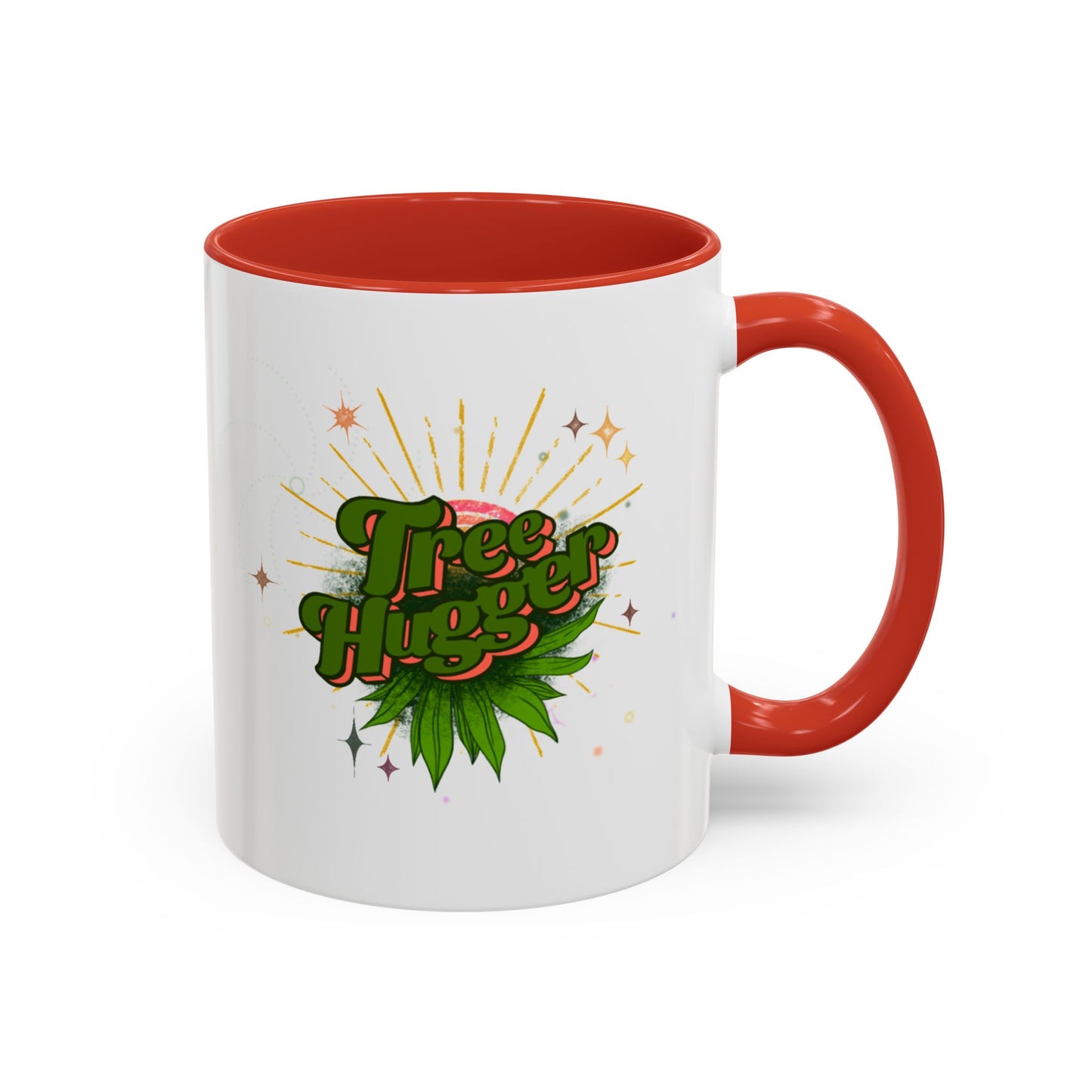 Tree Hugger Accent Coffee Mug - Eco-Friendly Ceramic Mug