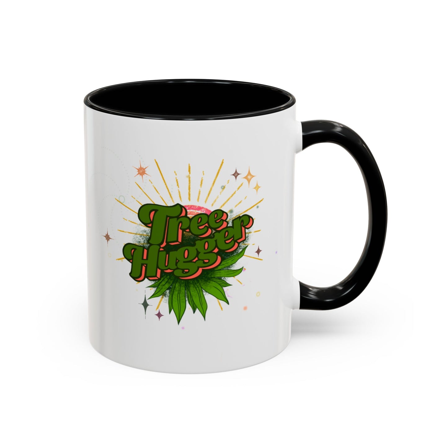 Tree Hugger Accent Coffee Mug - Eco-Friendly Ceramic Mug