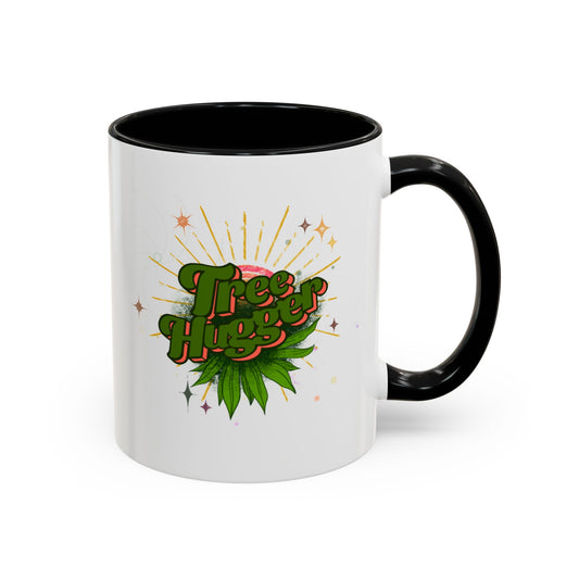 Tree Hugger Accent Coffee Mug - Eco-Friendly Ceramic Mug