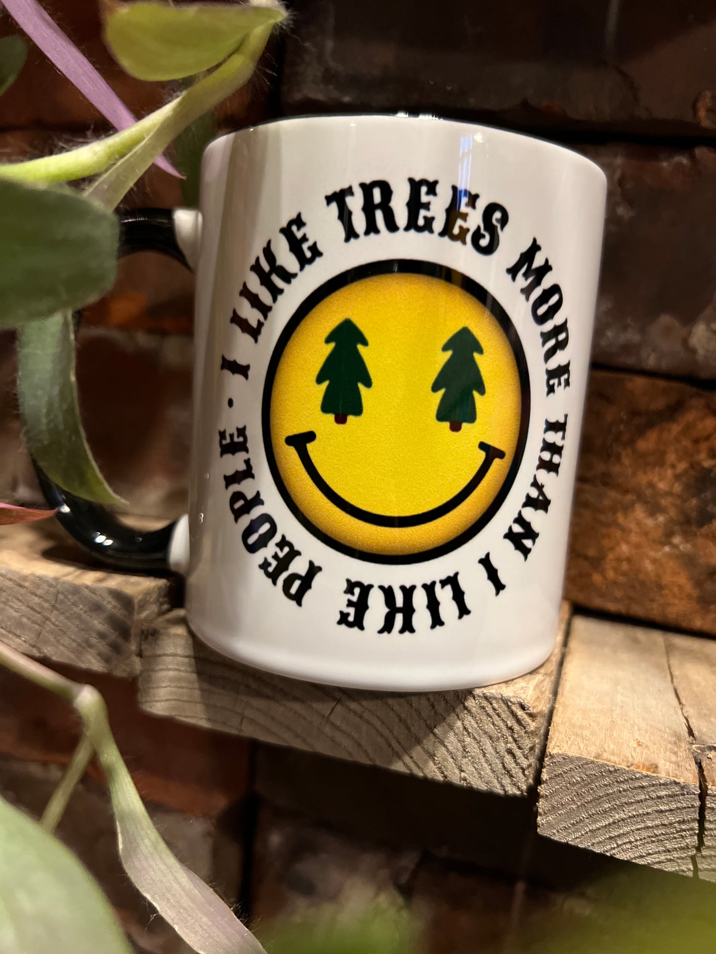 I Like Trees More Than I Like People Accent Coffee Mug (11, 15oz) #1