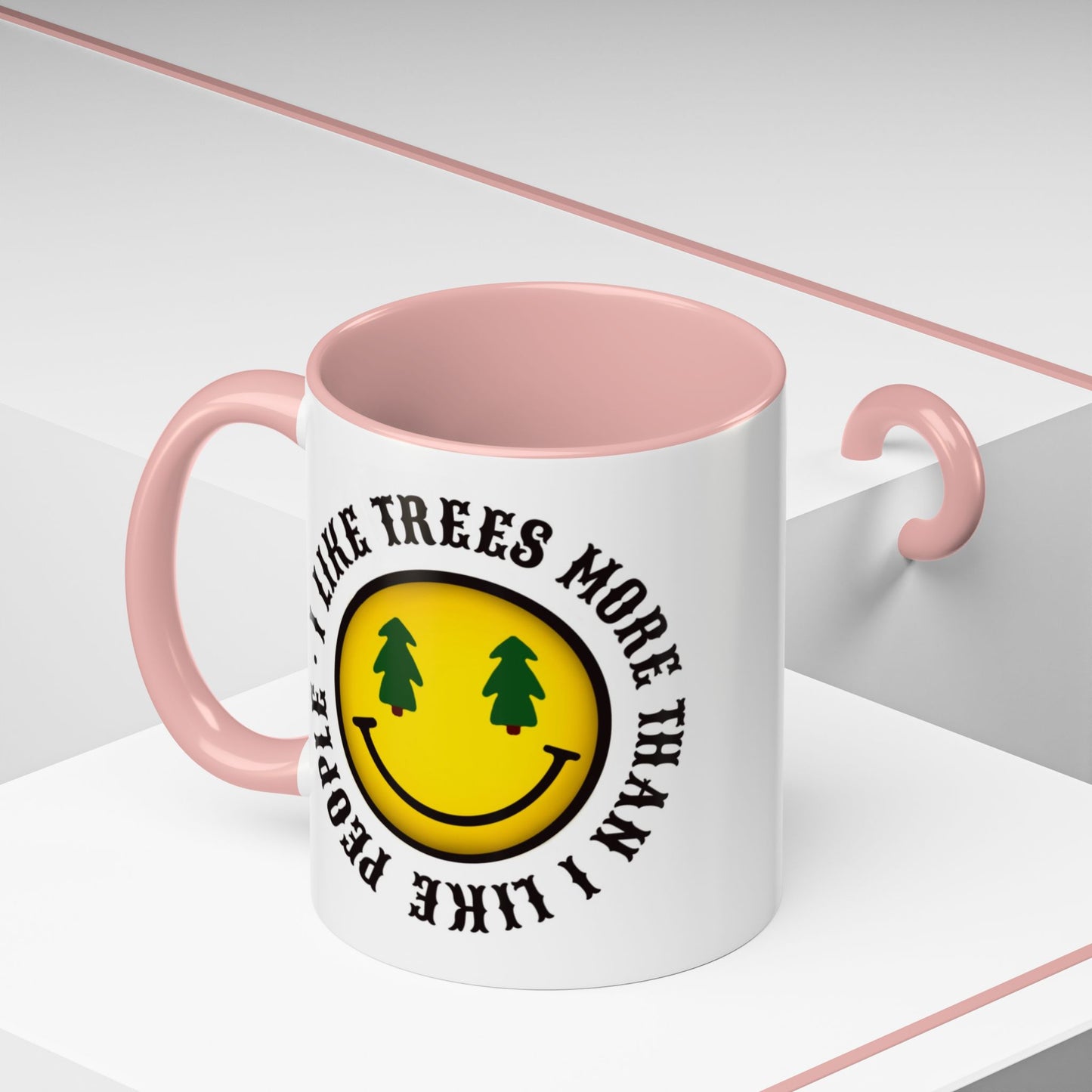 I Like Trees More Than I Like People Accent Coffee Mug (11, 15oz) #1