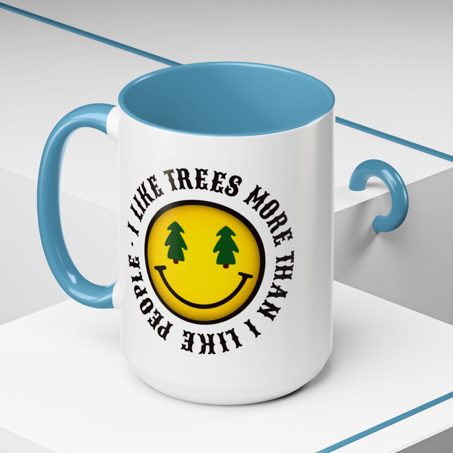 I Like Trees More Than I Like People Accent Coffee Mug (11, 15oz) #1