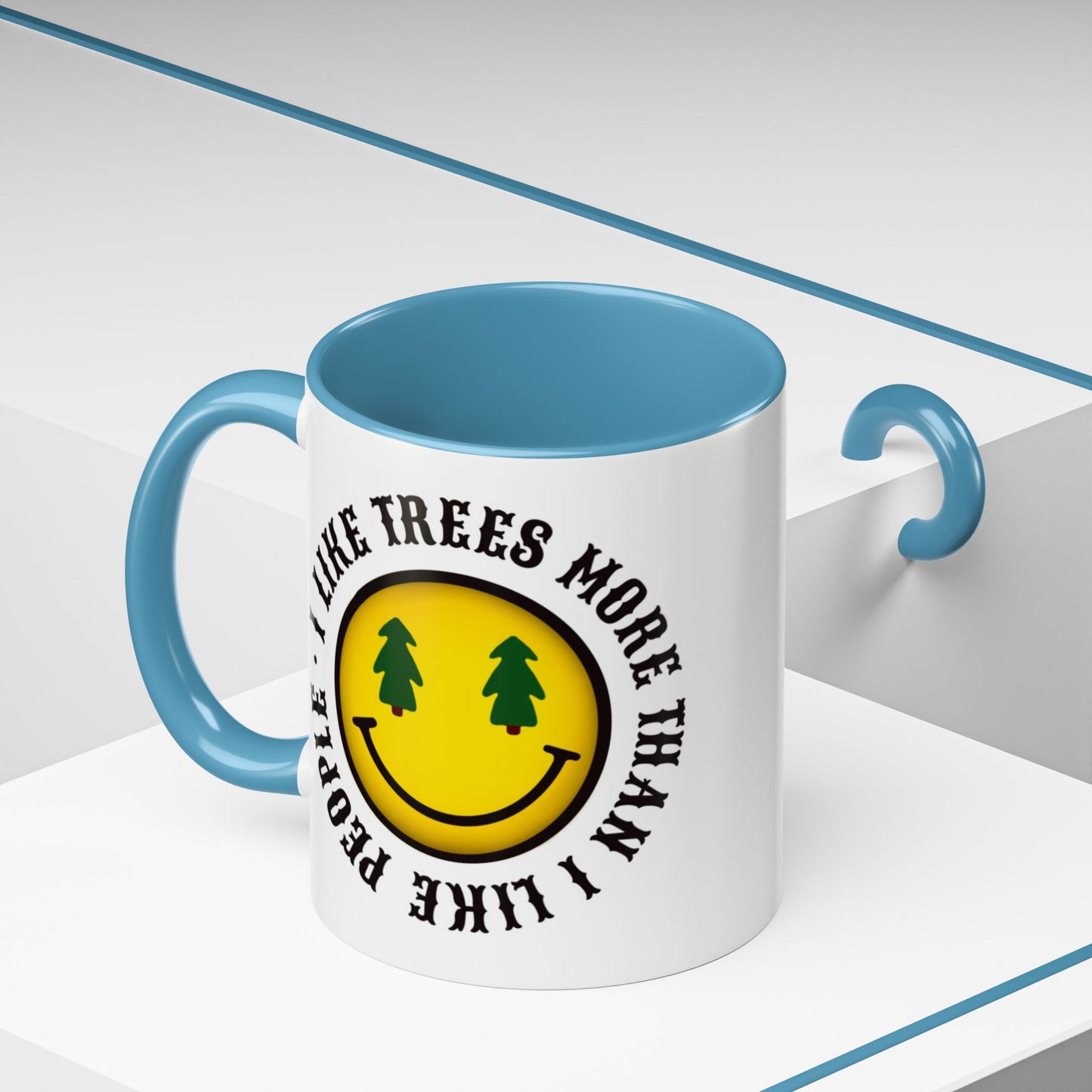 I Like Trees More Than I Like People Accent Coffee Mug (11, 15oz) #1