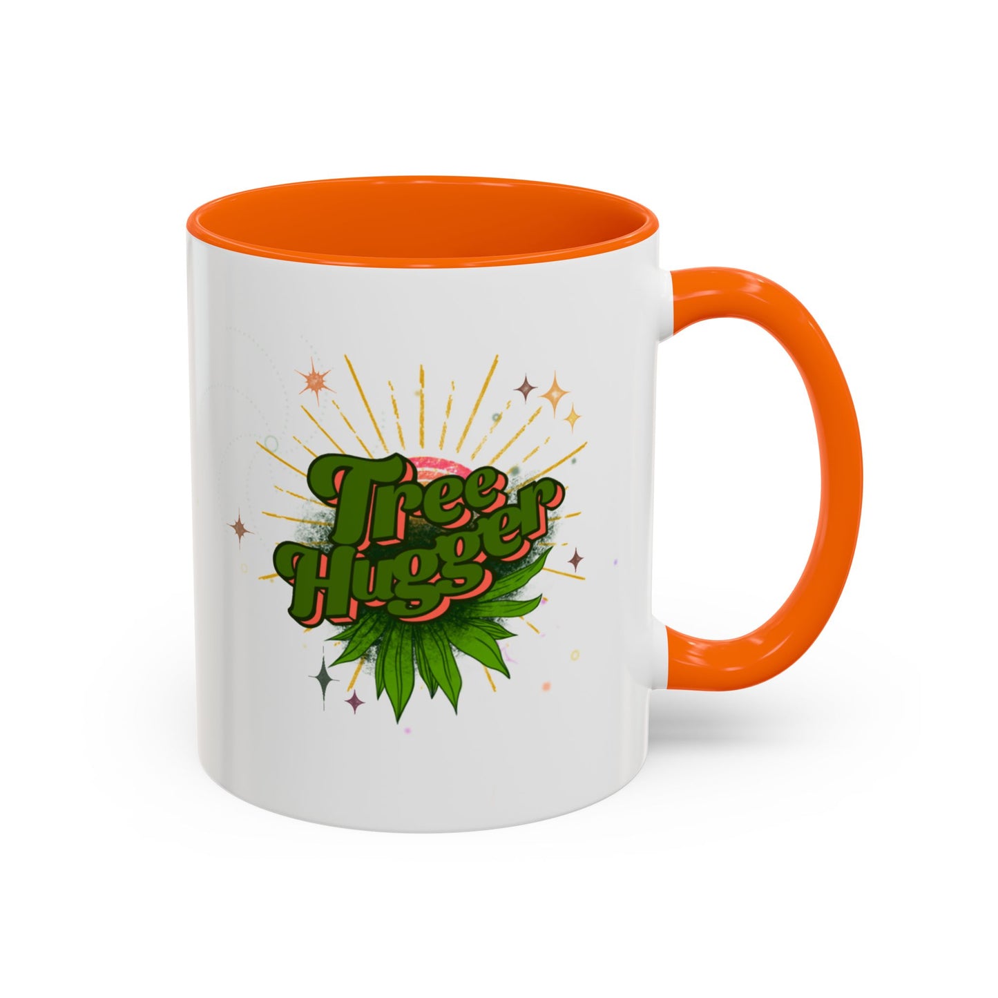 Tree Hugger Accent Coffee Mug - Eco-Friendly Ceramic Mug