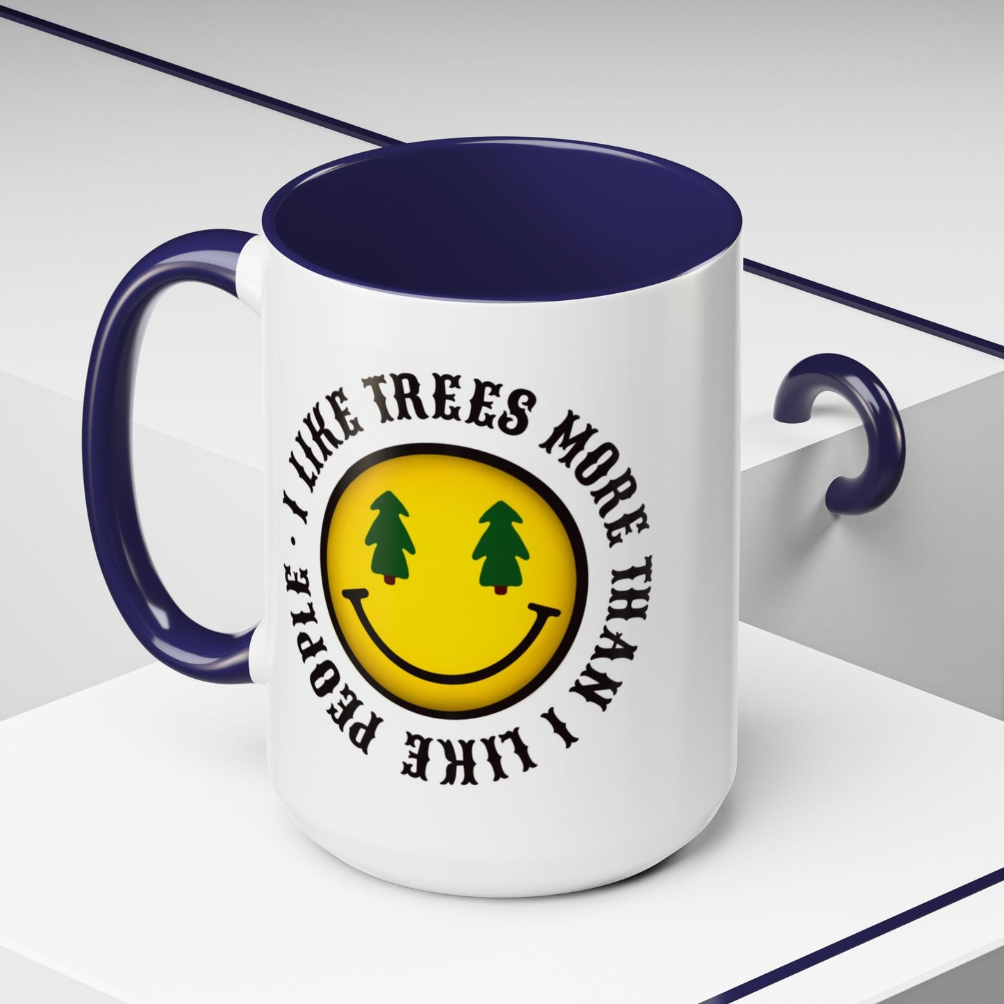 I Like Trees More Than I Like People Accent Coffee Mug (11, 15oz) #1