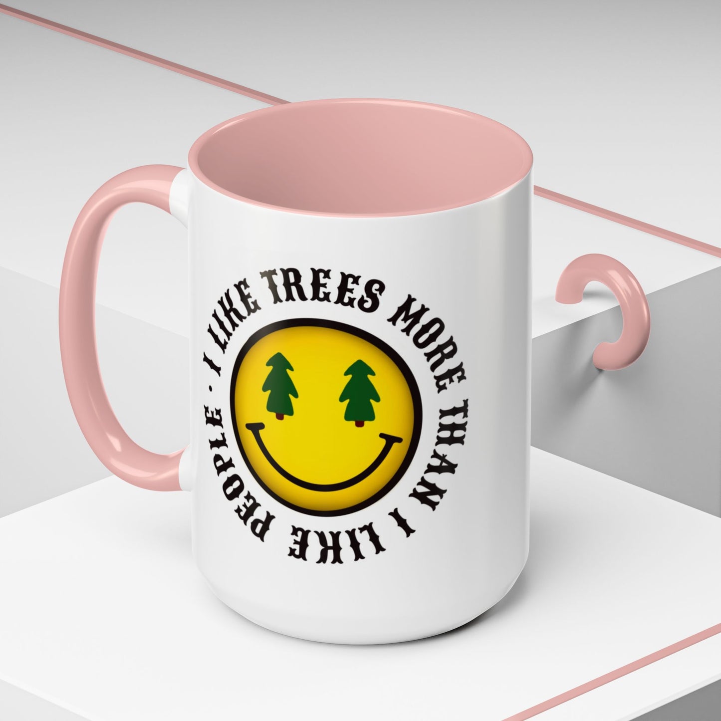 I Like Trees More Than I Like People Accent Coffee Mug (11, 15oz) #1