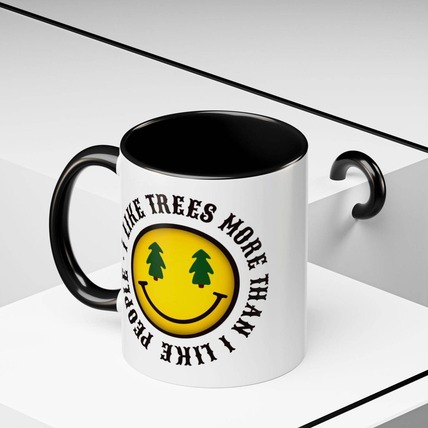 I Like Trees More Than I Like People Accent Coffee Mug (11, 15oz) #1